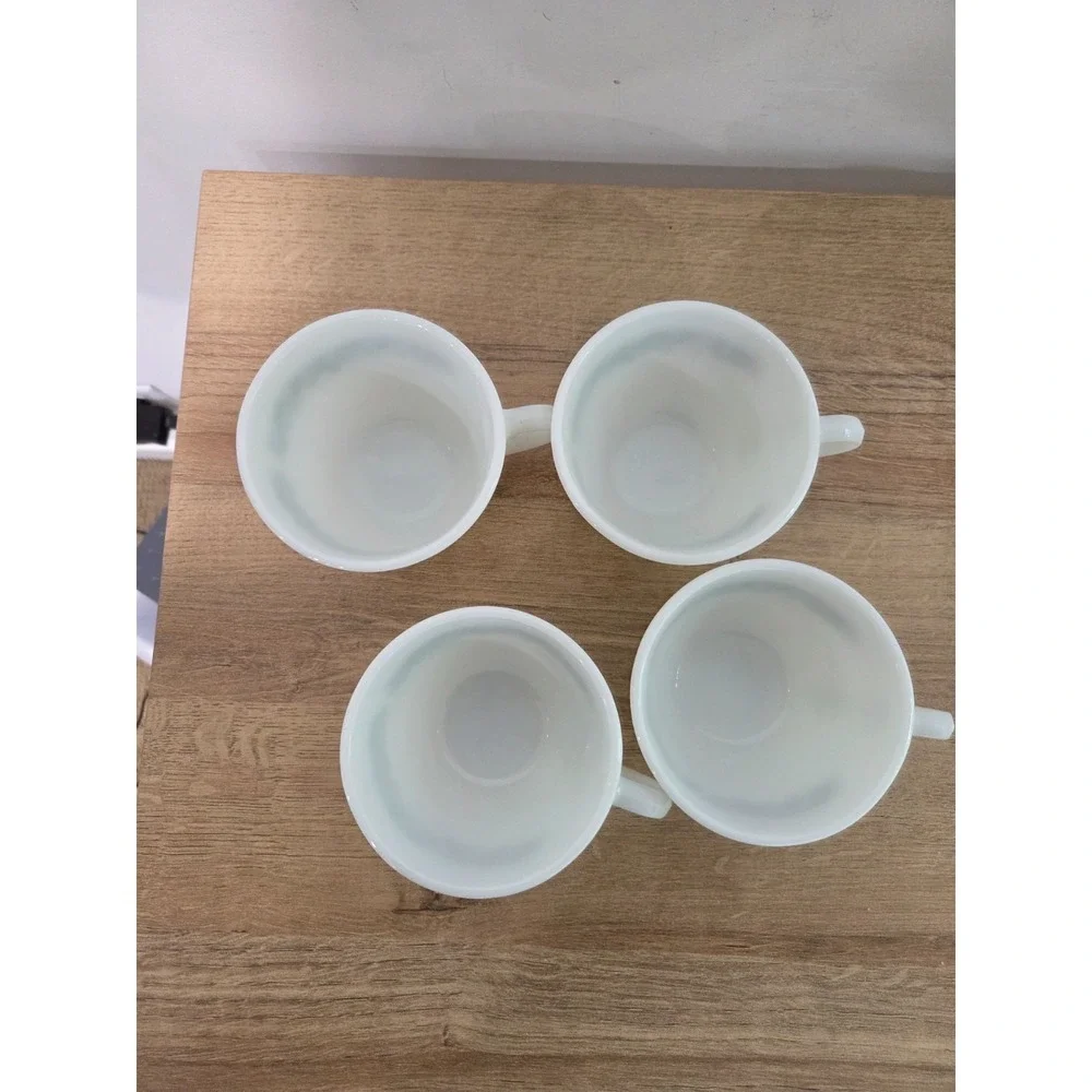 Set Of 4 Pyrex Corelle Spring Blossom Crazy Daisy Green Floral Coffee Tea Cups
